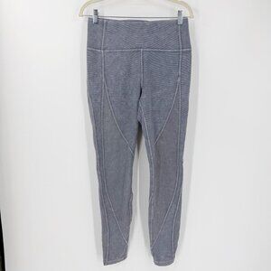 LULULEMON Leggings 8 Wunder Under Blue Snow Washed Ribbed W5CAHS Gym Yoga Lift